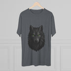 Black Wolf Head with Green Eyes T-Shirt | Wolf Portrait Tee