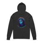 Dia de los Muertos Unisex Hooded Long Sleeve Tee, Casual Halloween Apparel, Gift for Day of the Dead, Festival Clothing, Gothic Style Hoodie