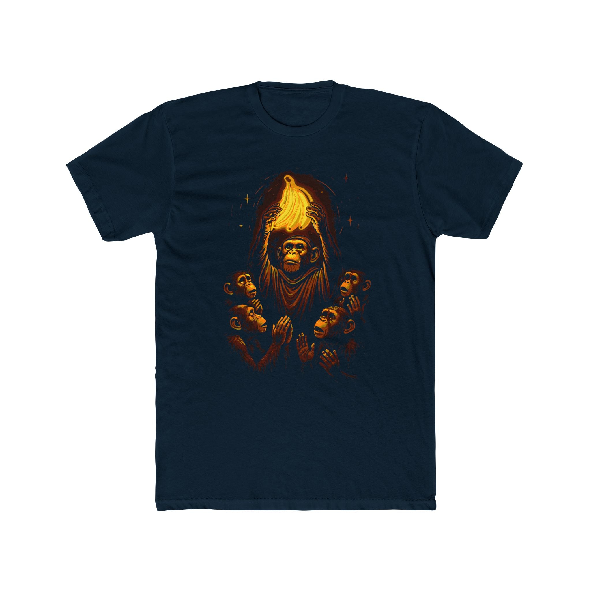 Mystical Chimp 'Banana Offering' Tee — Funny Ape Graphic T-Shirt