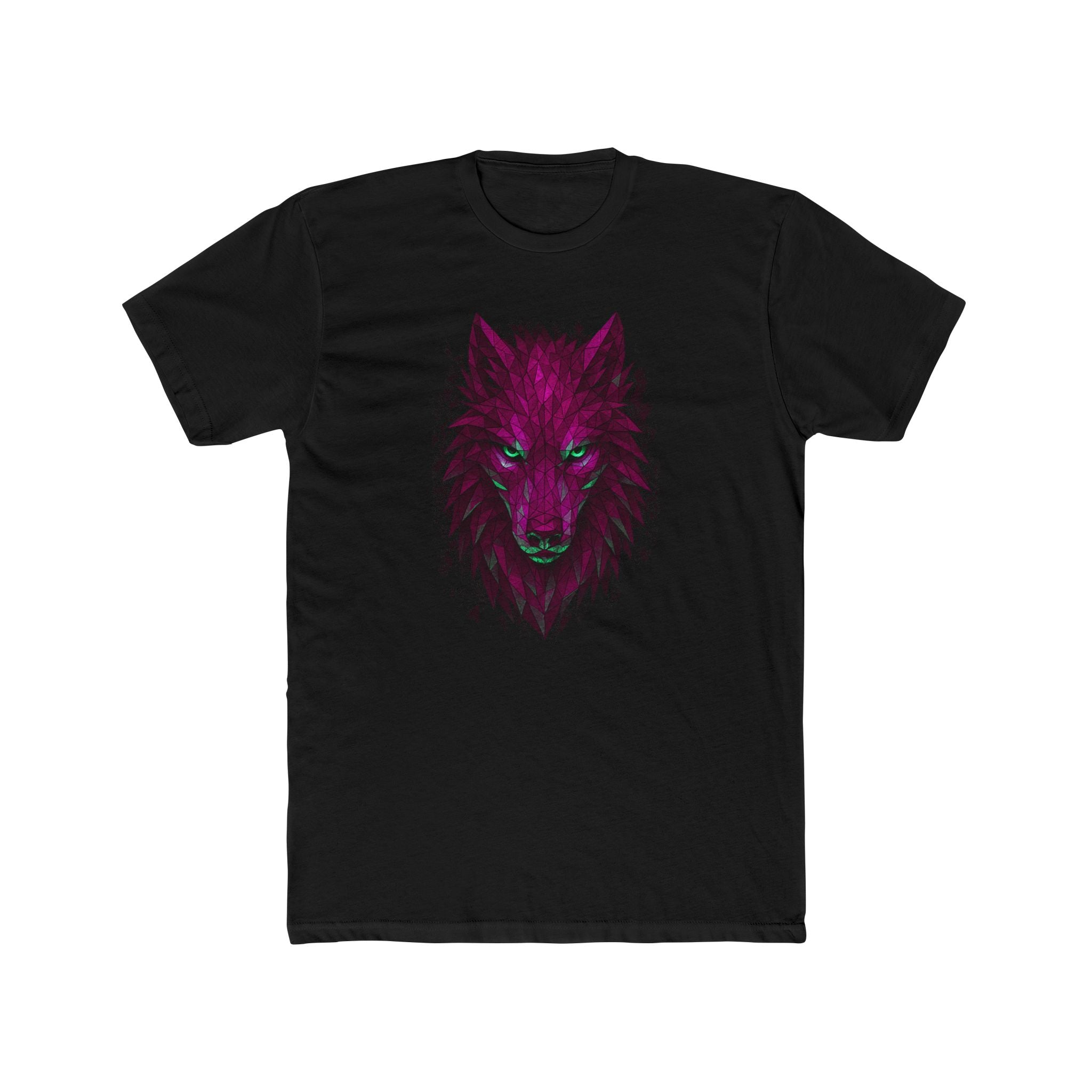 Neon Purple Wolf Head Tee | Mystic Wolf Graphic Shirt
