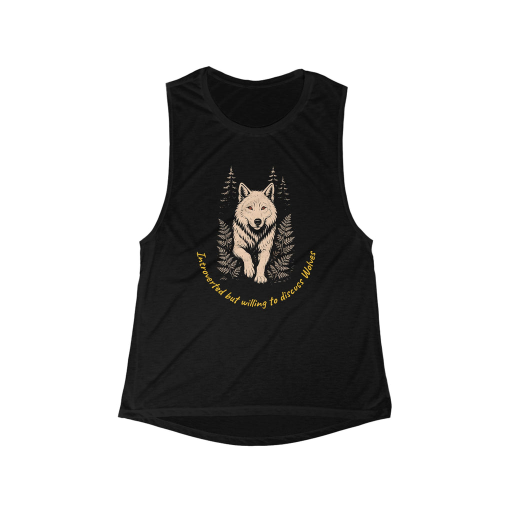 Wolf Graphic Women's Muscle Tank Introvert