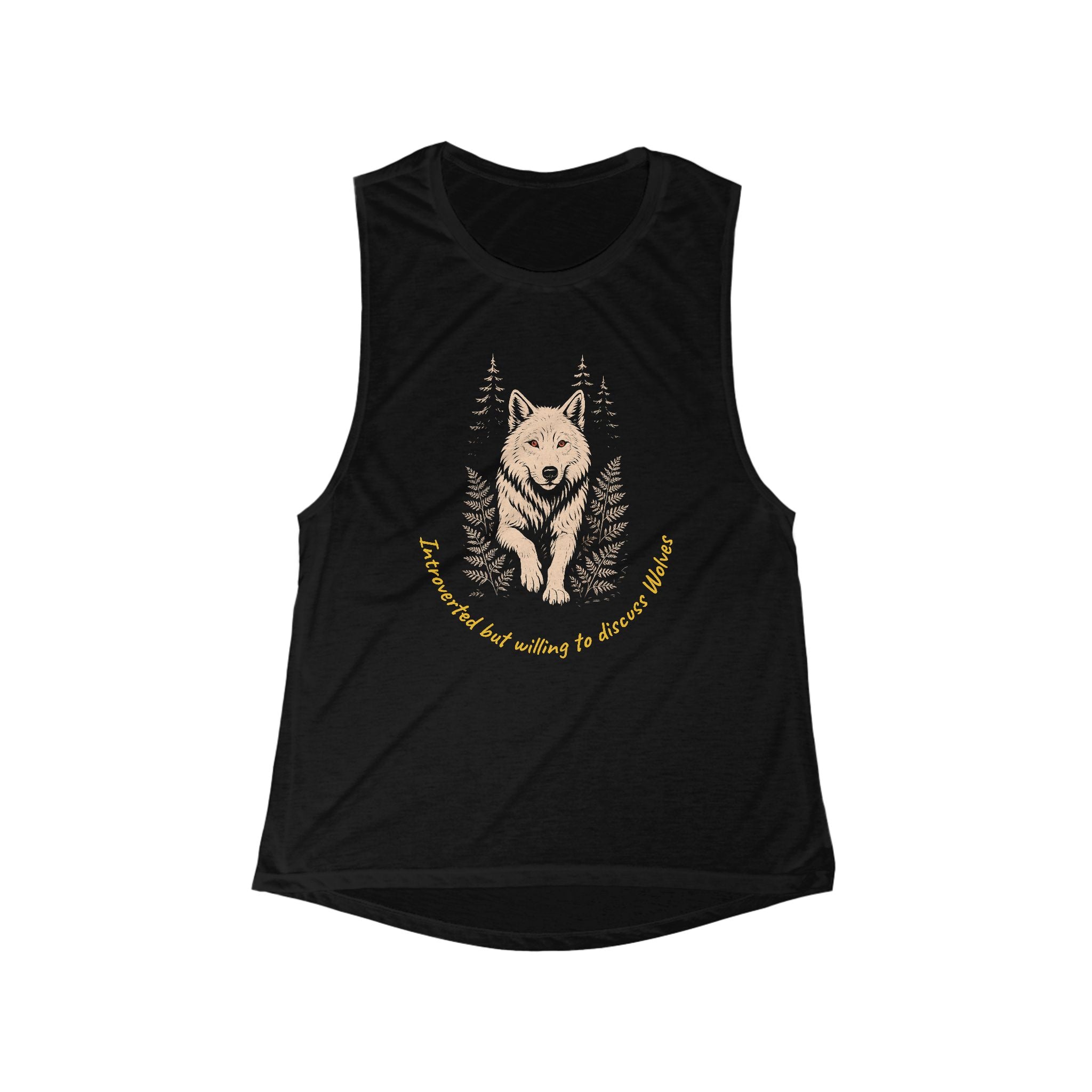Wolf Graphic Women's Muscle Tank Introvert