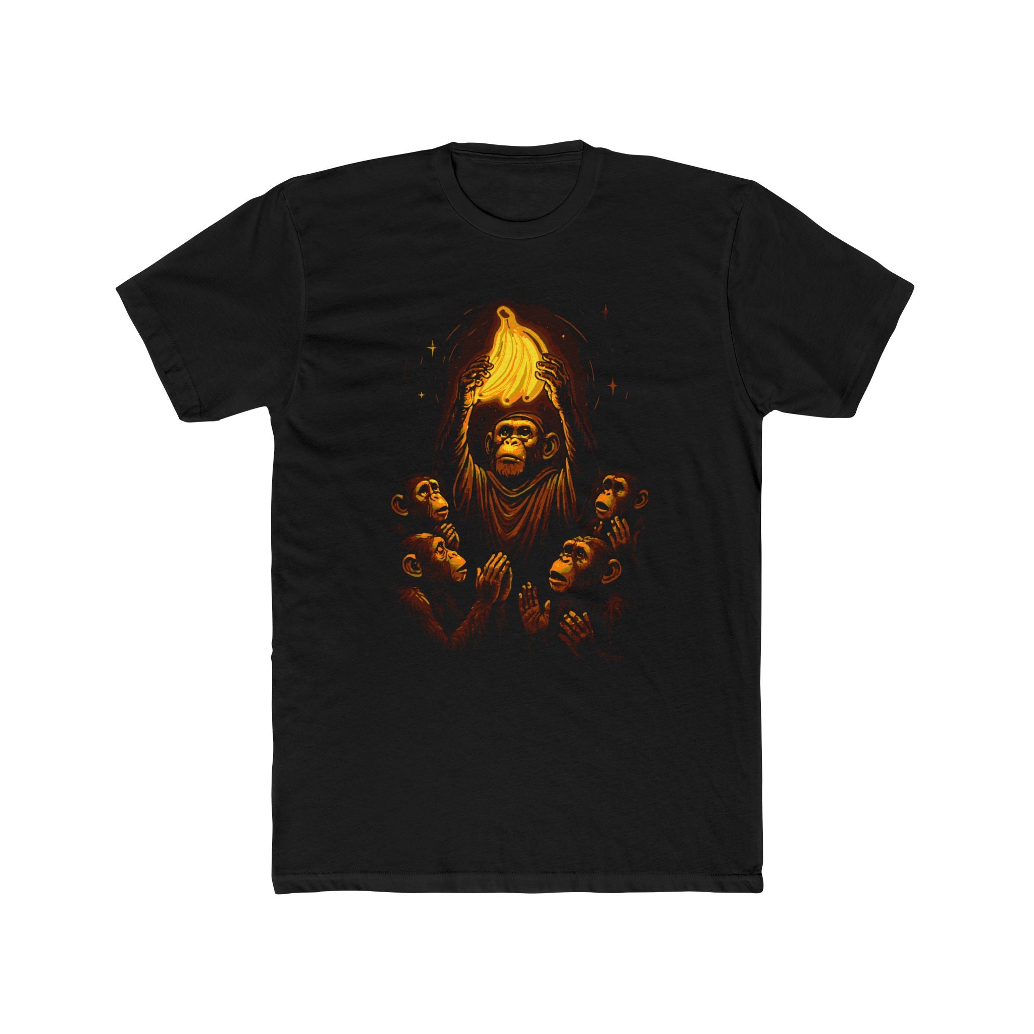 Mystical Chimp 'Banana Offering' Tee — Funny Ape Graphic T-Shirt