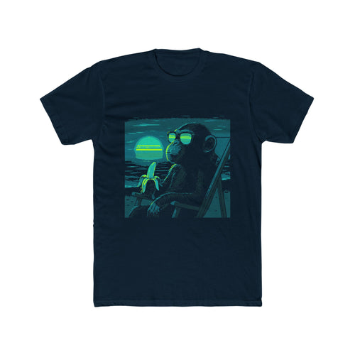 Chill Chimp with Banana Tee | Retro Sunset Chill Ape Graphic