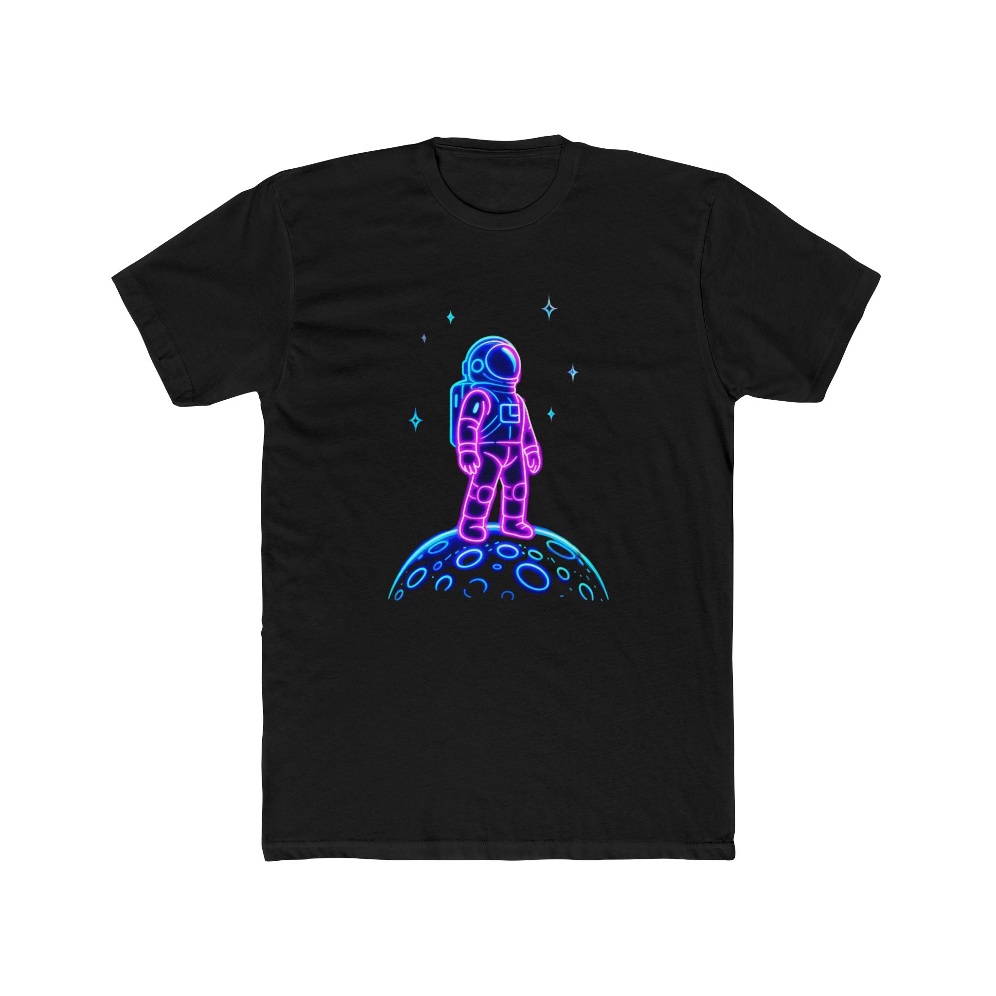 Neon Astronaut Tee — Retro Spacewalker Graphic T-Shirt