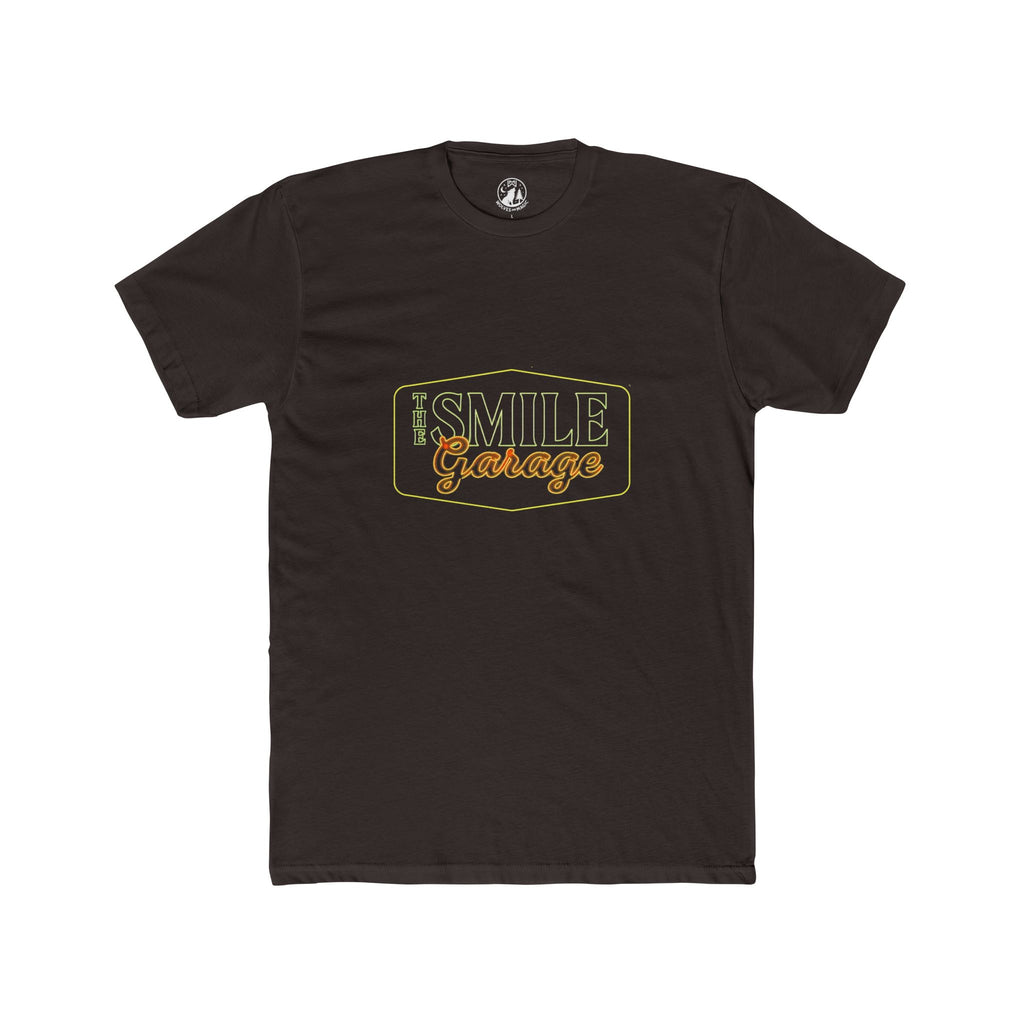 Crew Tee — smile garage green and orange neon