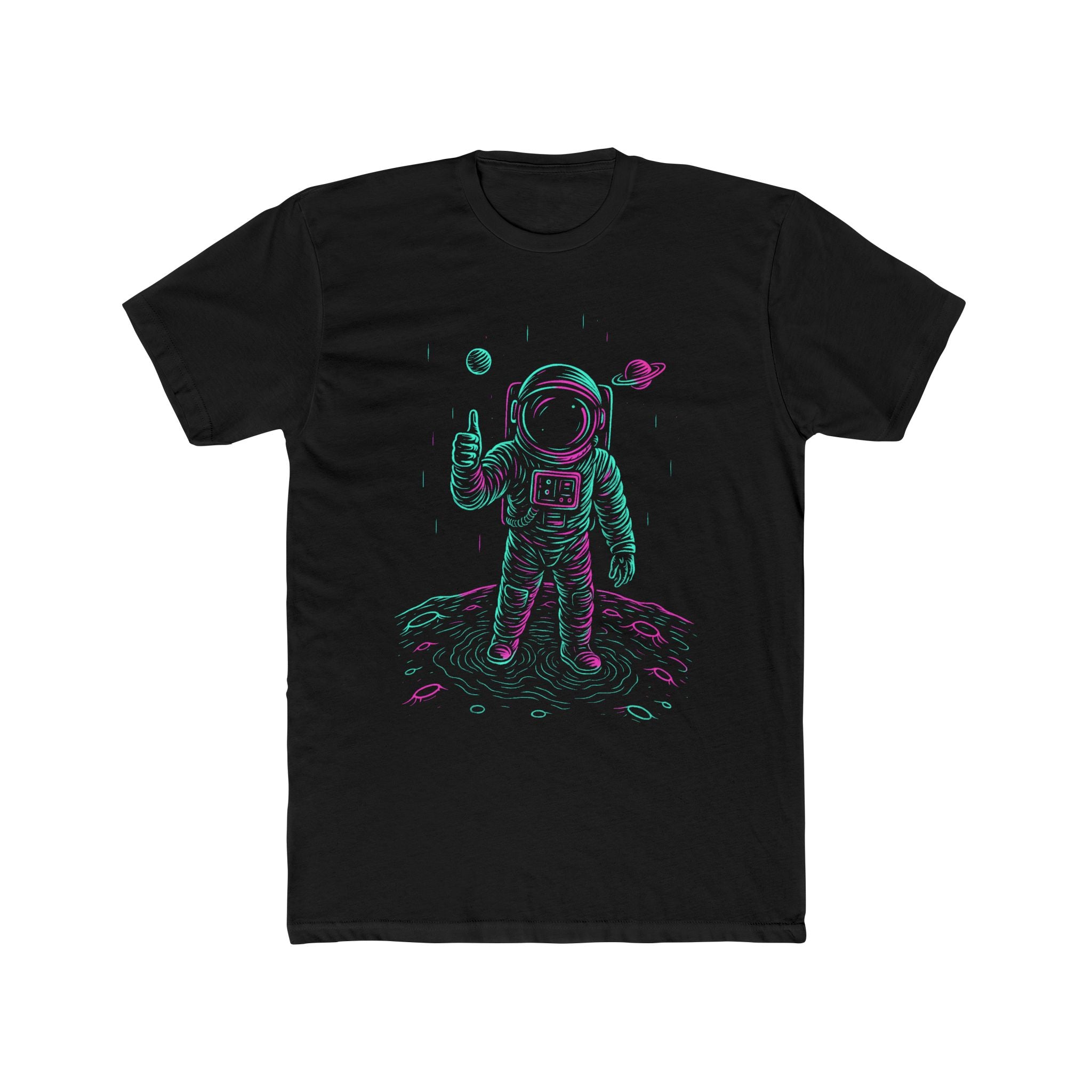 Status update, Astronaut — Retro Space Explorer Graphic Tee
